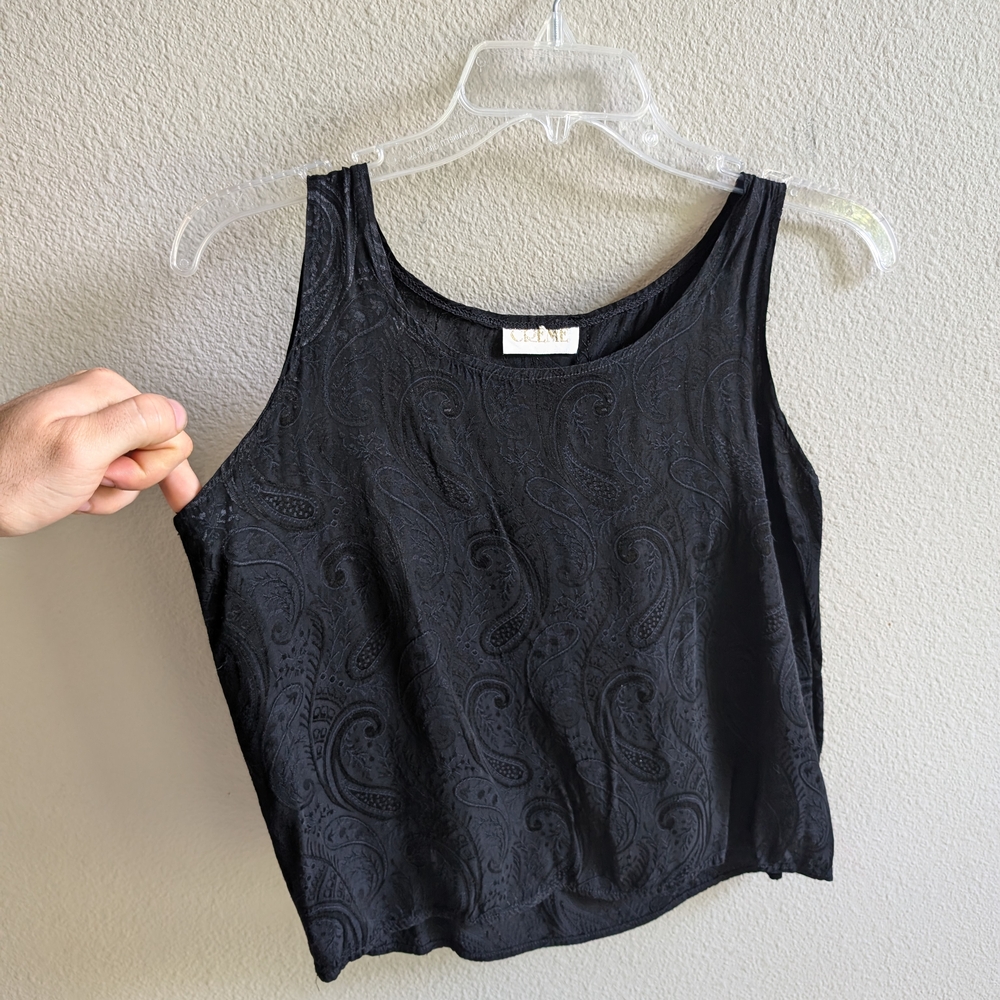 Ce Black Paisley Women's Top